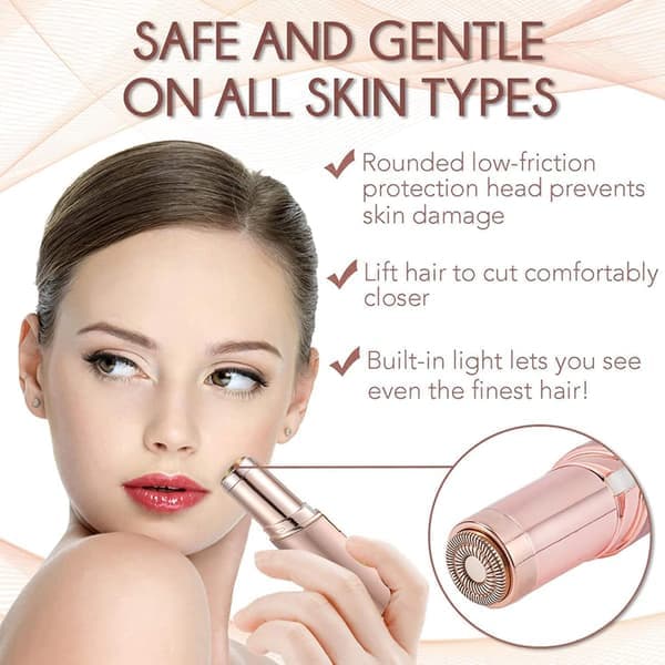 Ansigthårfjerner til kvinder, Mini Ansigthårstrimmer, USB Genopladelig Epilator Damebarbermaskine Bærbar Ansigthårstrimmer