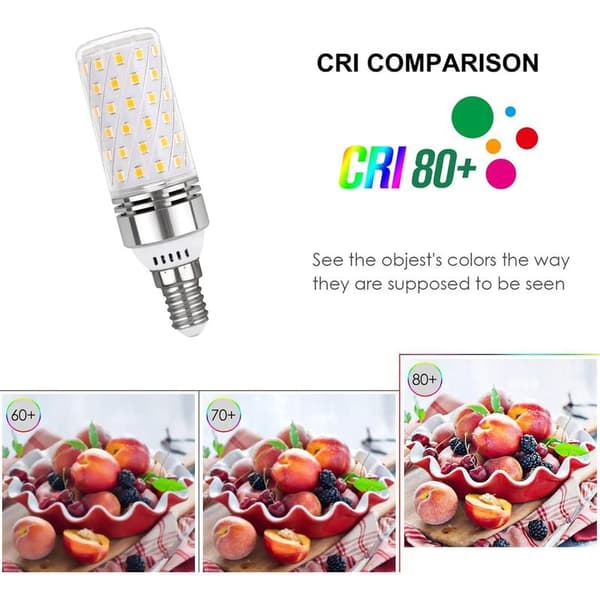 E14 12W LED maispære, varmhvit 3000K, 1450LM, tilsvarer 100W halogen E14, AC 230V, ikke-dimbar, liten base E14 LED maispære for