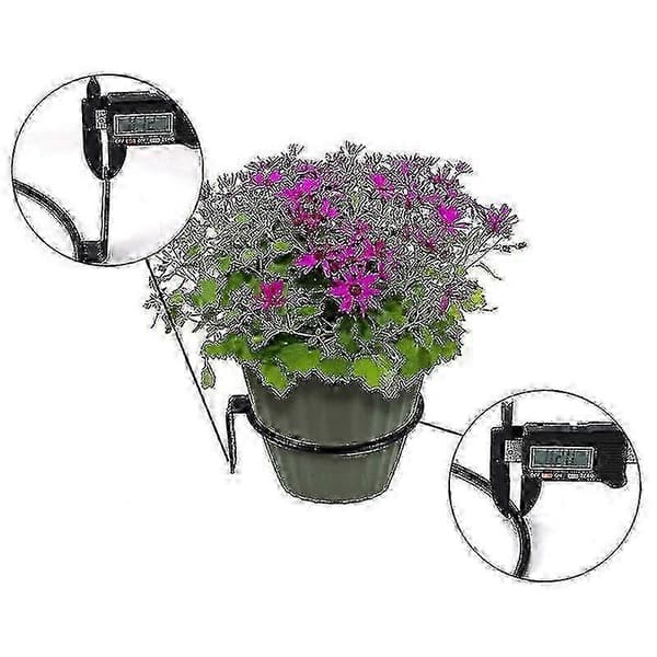 Metallblomsterpottekroker Veggmontering, 6-pakning, Svart, 15 cm