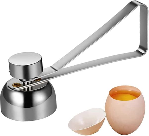 nuoshen Egg Topper, Eggeskallkutter i rustfritt stål Kjøkken Eggåpner Verktøy Eggknekker Fjerner Eggeskallseparator for harde og bløtkokte egg