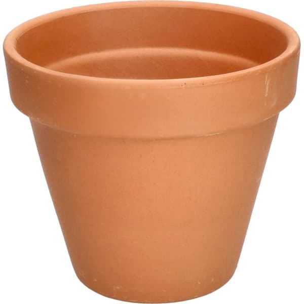 Set med 2 terrakottakrukor - 17 cm - Med kant - För inomhus- och trädgårdsbruk
