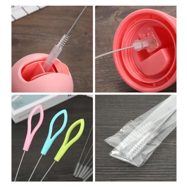 Sugrør børster - Pakke med 10 - Rustfrit stål - 3 farver - Te-infuser