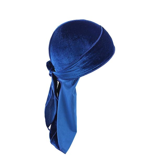 Durag Cap Ensfarget Ultramyk Hold Varm Fløyel Menn Kvinner Hodeplagg med Lang Hale for Vinter