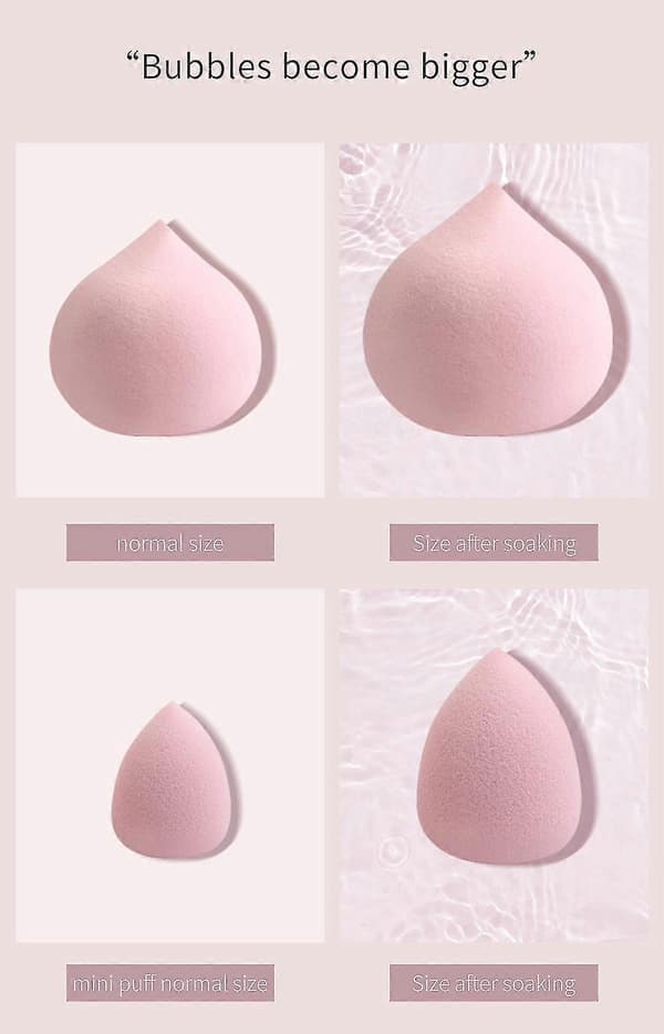 5 st Sminksvampset, Foundation Blandnings Skönhetssvamp, Concealer Svamp Foundation Svampar