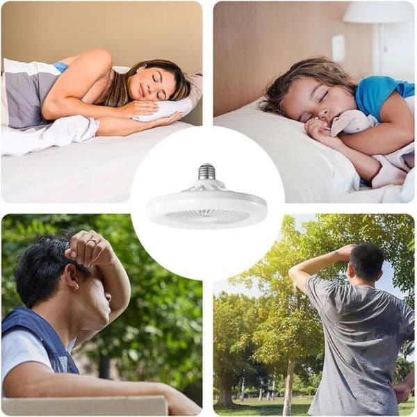 Takfläkt med belysning - Nosheir - 2-i-1 design - E26/E27-kompatibel LED-lampa