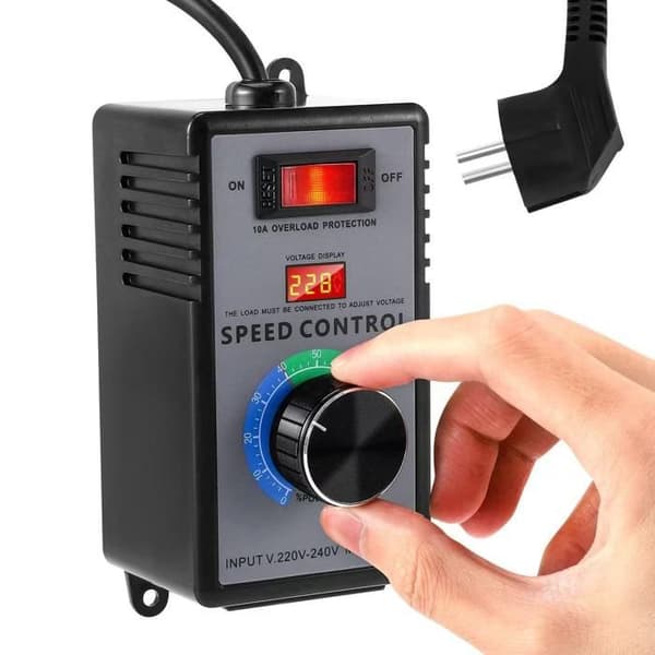 220V AC 10A 4000W SCR Elektronisk Spenningsregulator Dimmer Termostat Vifte Kontroller