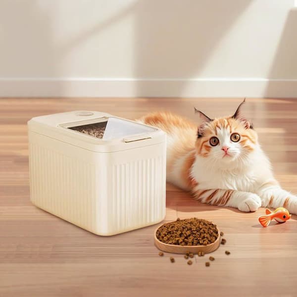 Generisk lufttæt opbevaringsboks til katte og små dyr, plastik, til hunde, katte, godbidder, foderbeholder