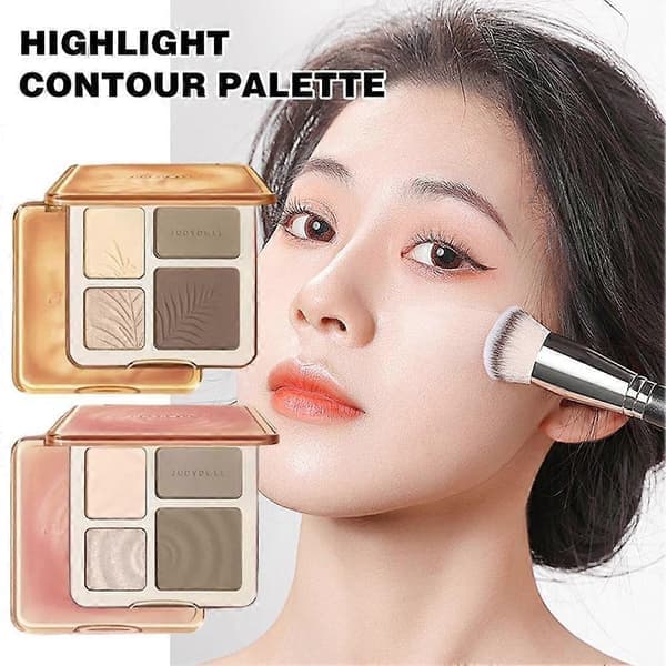 Judydoll Highlighter och Contour Palette Multifunktionellt Silkepuder för Naturlig Definition 02 Tree Shadow Disk 02 Tree Shadow Disk