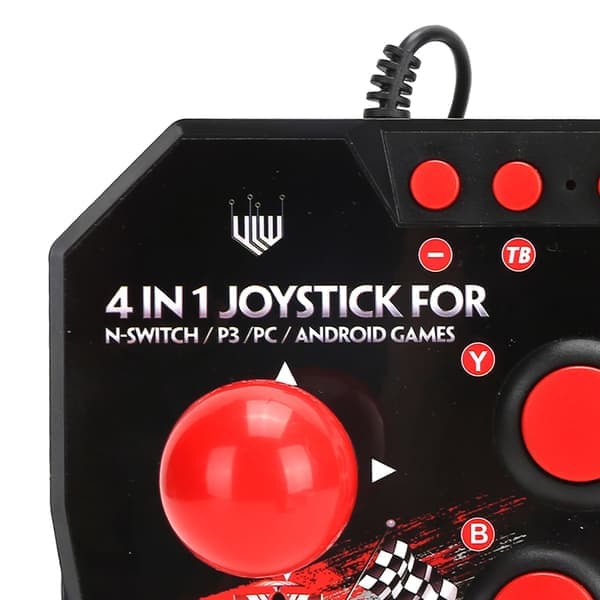 Arcade Fight Stick Trådbunden Arkadjoystick Arkadspeltillbehör för Switch/PC/PS3