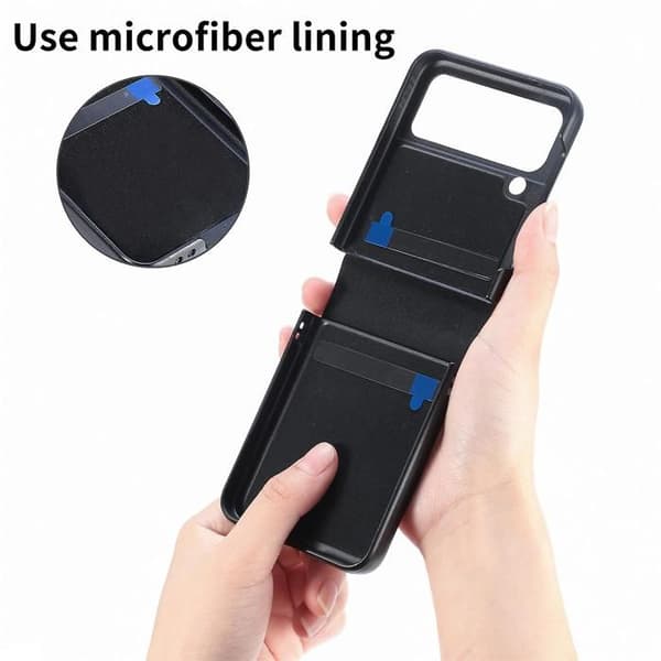 Stribet polyurethan-etui kompatibelt med Samsung Galaxy Z Flip 4