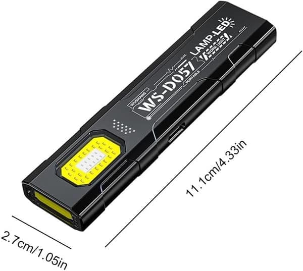 2 kpl USB-C ladattava taskulamppu – 550 lumenin LED, 5 valotilaa, 400 mAh, kannettava EDC-taskulamppu