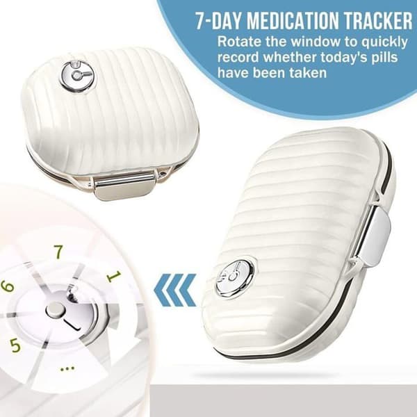 7-dagars pillerorganisatörer (2-pack) - Liten + Stor - Beige