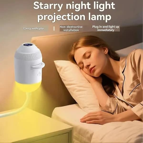 USB HD Galaxy Stjerne Projektionslampe Nat LED Atmosfære Lys Plug & Play Stjerne Projektor LED Natlys