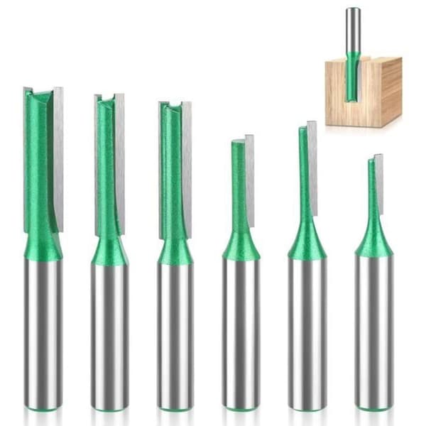 Treoverfresbor - XVX - Sett med 6 - Høyfast metall - Skaft 6 mm til 8 mm - Kraftig