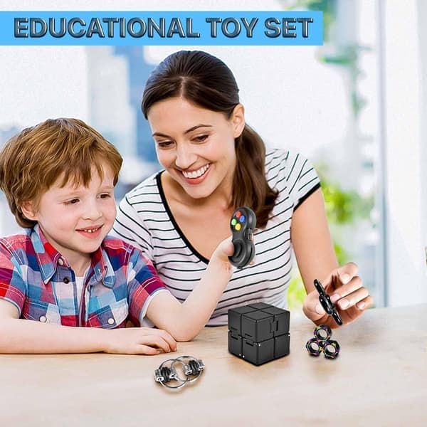 Fidget Toys Sett – 5-pakning sensorisk ADHD klasserom skrivebord stressavlastningssett
