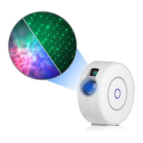 Smart WiFi LED Stjernehimmelprojektor, Galakse Nattlys med Stemmestyring og Timer, Hvit