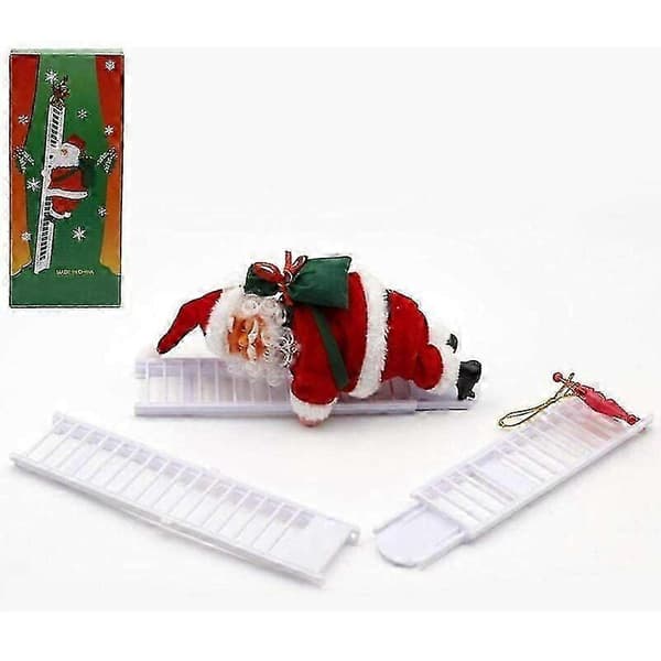 Elektrisk tomte på stege Tomte på rep Inomhus och utomhus Elektrisk klättrande tomte