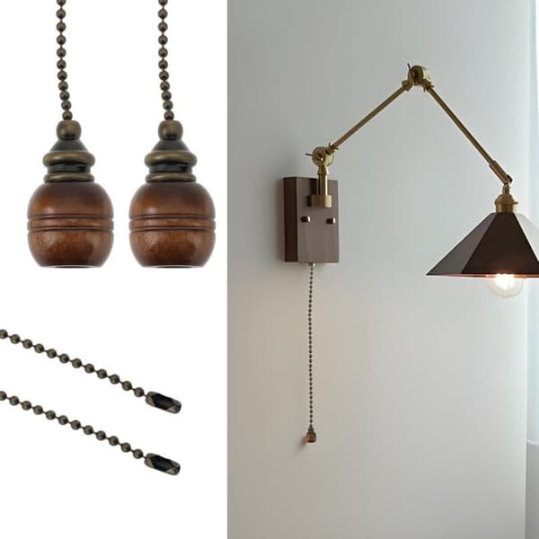 Stk 30 cm Bronze 30 cm Træloftventilator Trækkæde Dekorativ
