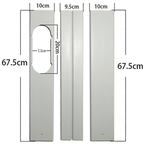 3 STK Justerbar Vindueskitplade til Airconditiondele - 67,5 CM--