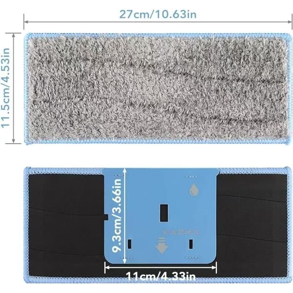Pakke med 8 vaskbare moppepuder til iRobot Braava Jet M6134, vaskbare moppepuder til iRobot Braava M6, genanvendelige moppepuder