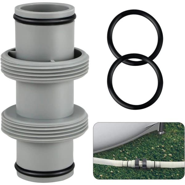 38 mm poolfitting, slangetilslutning til Ø 38 mm, adapter til Intex Coleman pumpe (1 stk.)