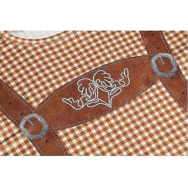 Oktoberfest kortärmad bayersk T-shirt-dräkt för män BLÅ L