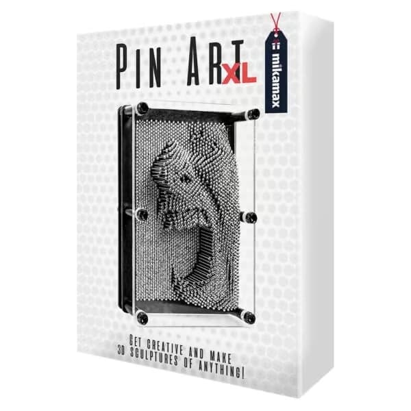 Pin Art XL - Stiftdisplay i Metal Sølv