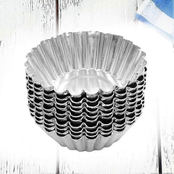 30 stk. Æggetærteform Non-stick Aluminium Cupcake Kage Cookie Pudding Form Foret Form Bageværktøj