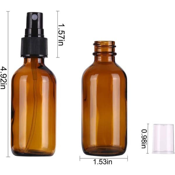 2-pakning 60 ml tomme glasssprayflasker, påfyllbar fin tåke reisespray