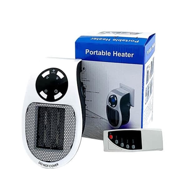 Smart fläktvärmare - 500W - Justerbar termostat - Timer - LED-indikator