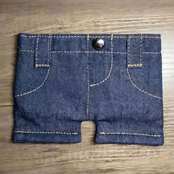 Fickbyxor Mini Jeans Plånbok, Vikbar Jeansformad Växelväska Korthållare Plånböcker, Bärbara Retro Byxplånböcker