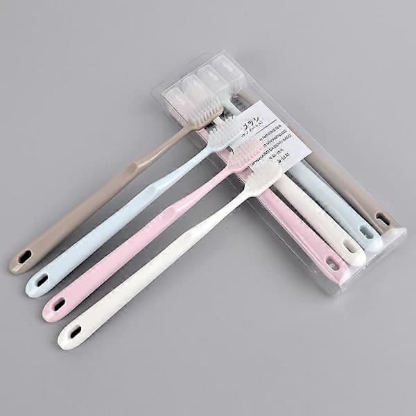 2-pack nanotandborste silikon medelhård borsttandborste