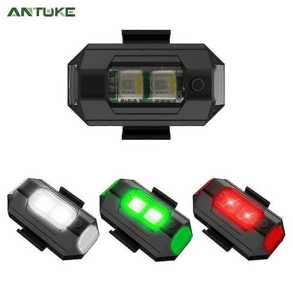LED-lys Antikollisjon Oppladbart Strobelys Mini Drone Sykkelbaklys