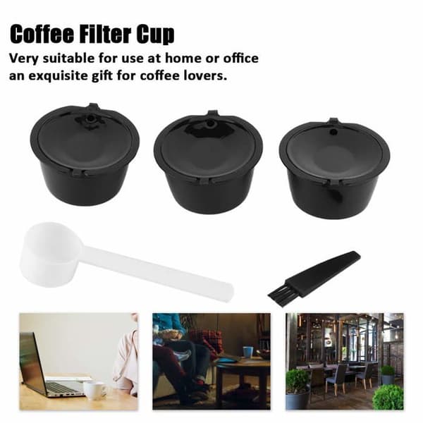Genanvendelige kaffekapsler - 6 stk. genopfyldelige kapsler til kaffemaskiner
