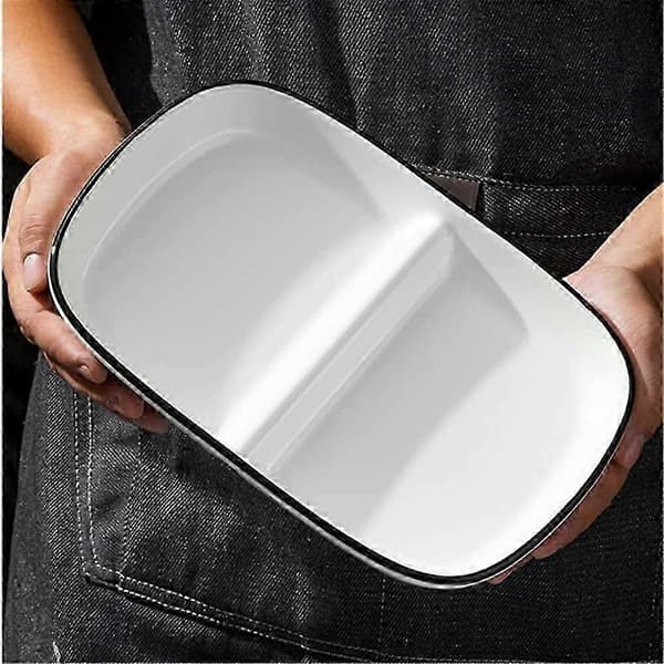 Opdelt middagstallerken, moderne, portions tallerken, rektangulær til voksne