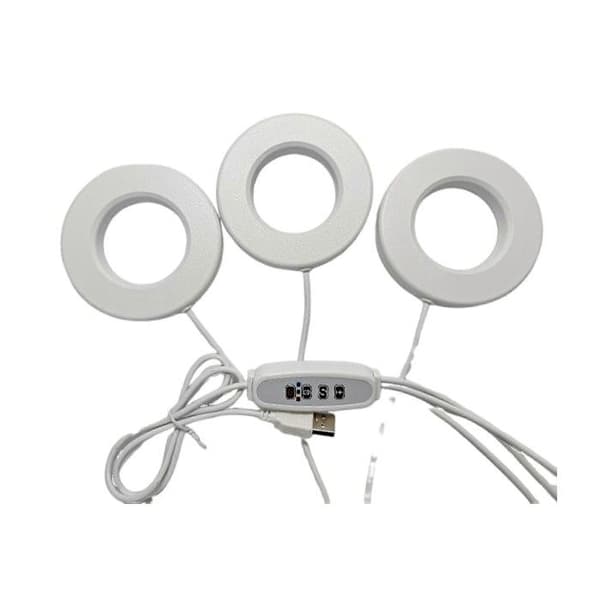 Innendørs plantelys, taklampe, 48 LED, rød/blå lys, 3 frontlykter