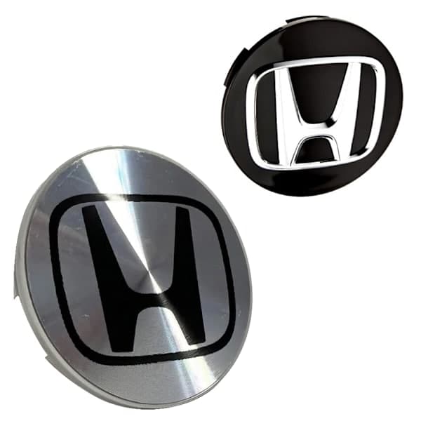 4-pak - Honda Centerkapsler / Fælghub Emblem - B 60 58mm - Sølv