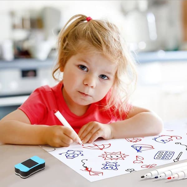 A3 Magnetisk Whiteboard - 1 Enhed - Stål - Tør Sletning - Køkken og Kontor - 42x29.3cm