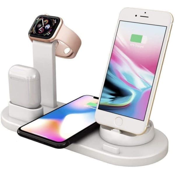 Apple ladestasjon for flere enheter, selvjusterende lader, hvit
