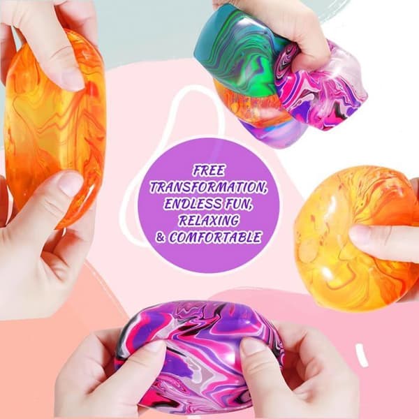 Anti-stressbold, Squishy Cube Fidget Bold, Ice Cube Fidget Squishy Bold til angstlindring (5*5*5cm) Pink