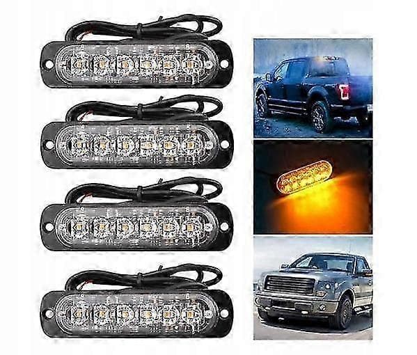 LED-haner LED-strobelys varsellamper 12V 24V Oransje