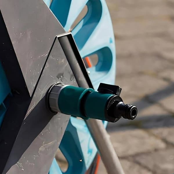 Haveslangeventiler - 4 stk., plast, enkelt-/dobbeltforbindelse, drejeventil - Velegnet til haver, terrasser