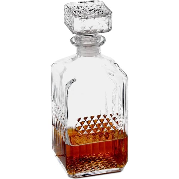 Relaxdays Whiskykaraff i Glas, Karaff för Whisky, Cognac, Rom, Gin, Brandy, Klar