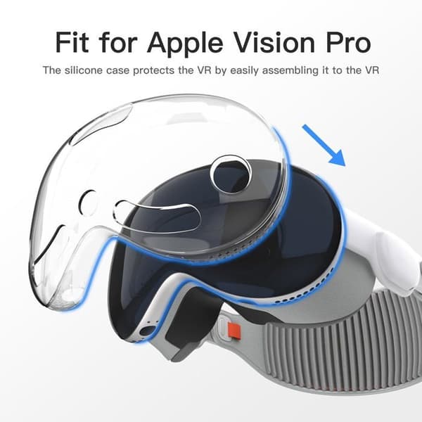 TPU beskyttelsesdeksel kompatibelt med Apple Vision Pro, rosa VR-tilbehør