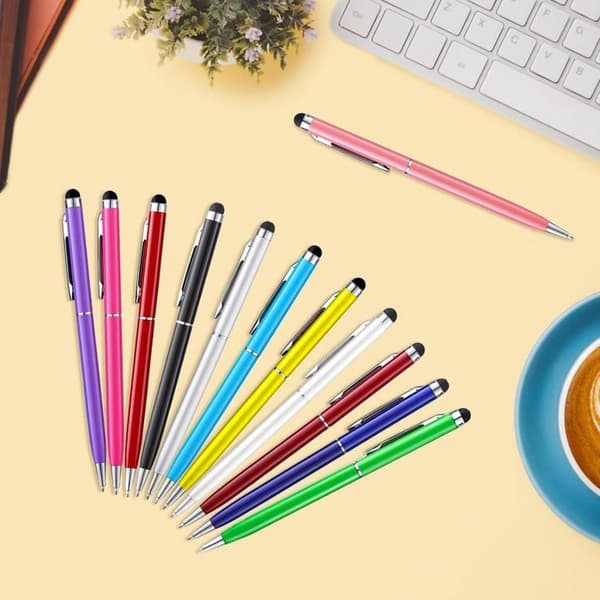 Kapacitiv stylus til tablets med sort kuglepen til iPad, iPhone, tablet, mobiltelefon