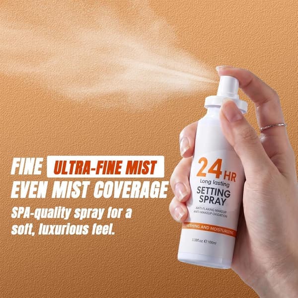 Makeup Setting Spray – 24 timmars långvarig lättviktig icke-fet fin dimma finish – 2-pack