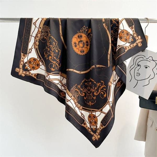 Strandfilt 90x90cm Sidensjal 4 4 4 4 4