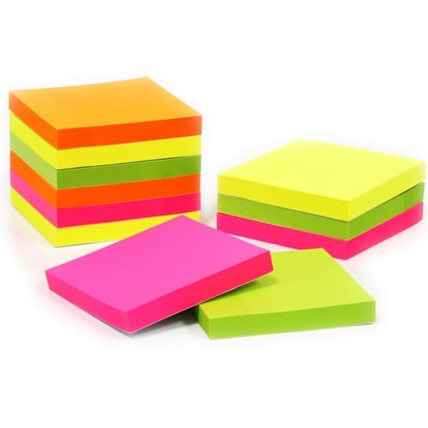 Superklæbende Post-it Notes, Lyse Multifarver, Ren Fjernelse Sikrer Ingen Rester