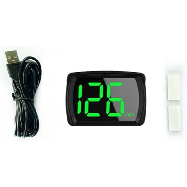 Head-Up Display (HUD) med GPS og LED digitalt speedometer for biler