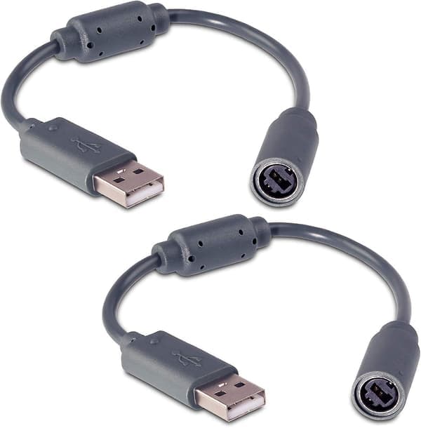 2-pack trådbunden handkontroll USB Breakaway-kabel för Microsoft Xbox 360 Guitar Hero